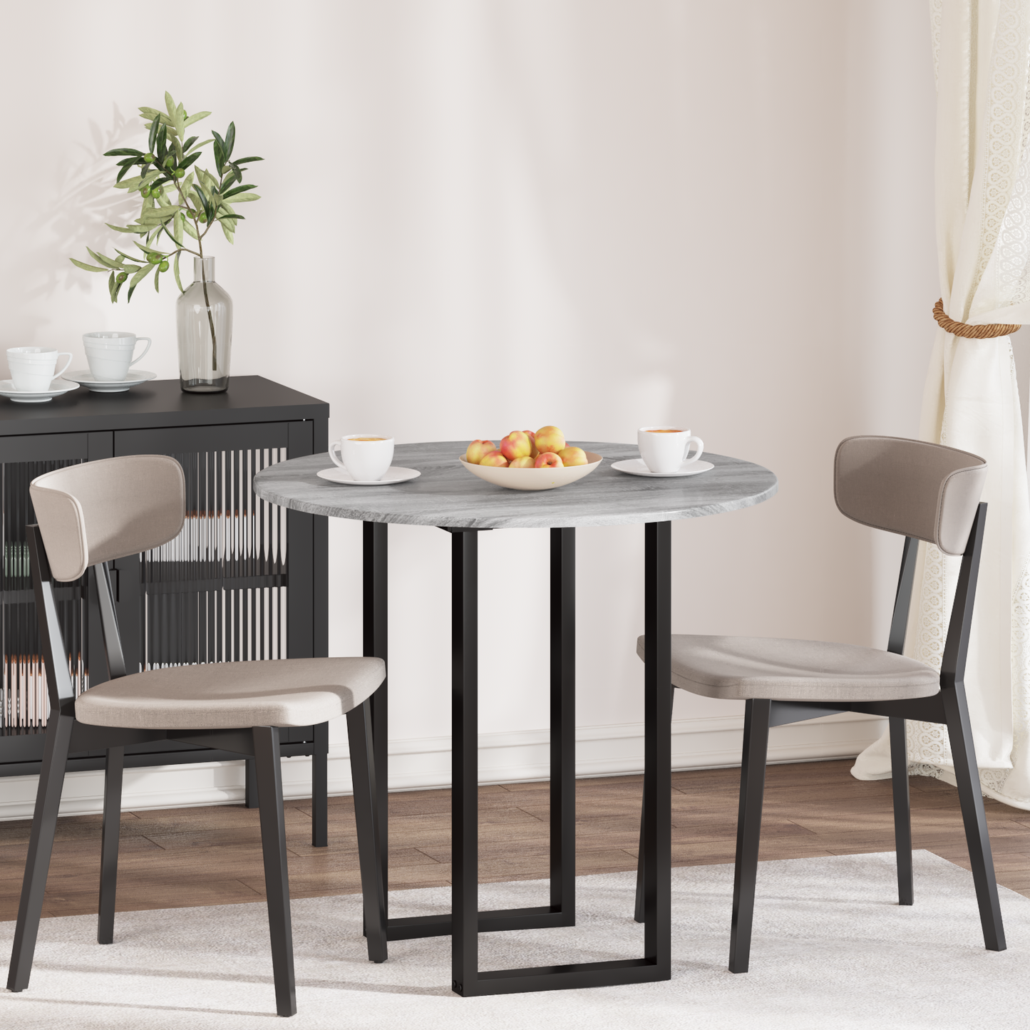 Table Top Grey sonoma Ø 80 x 1.5 cm Engineered Wood