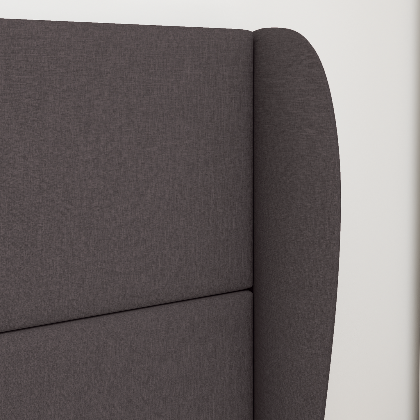 Headboard Ear Brown 80 x 23 x 6 cm Fabric