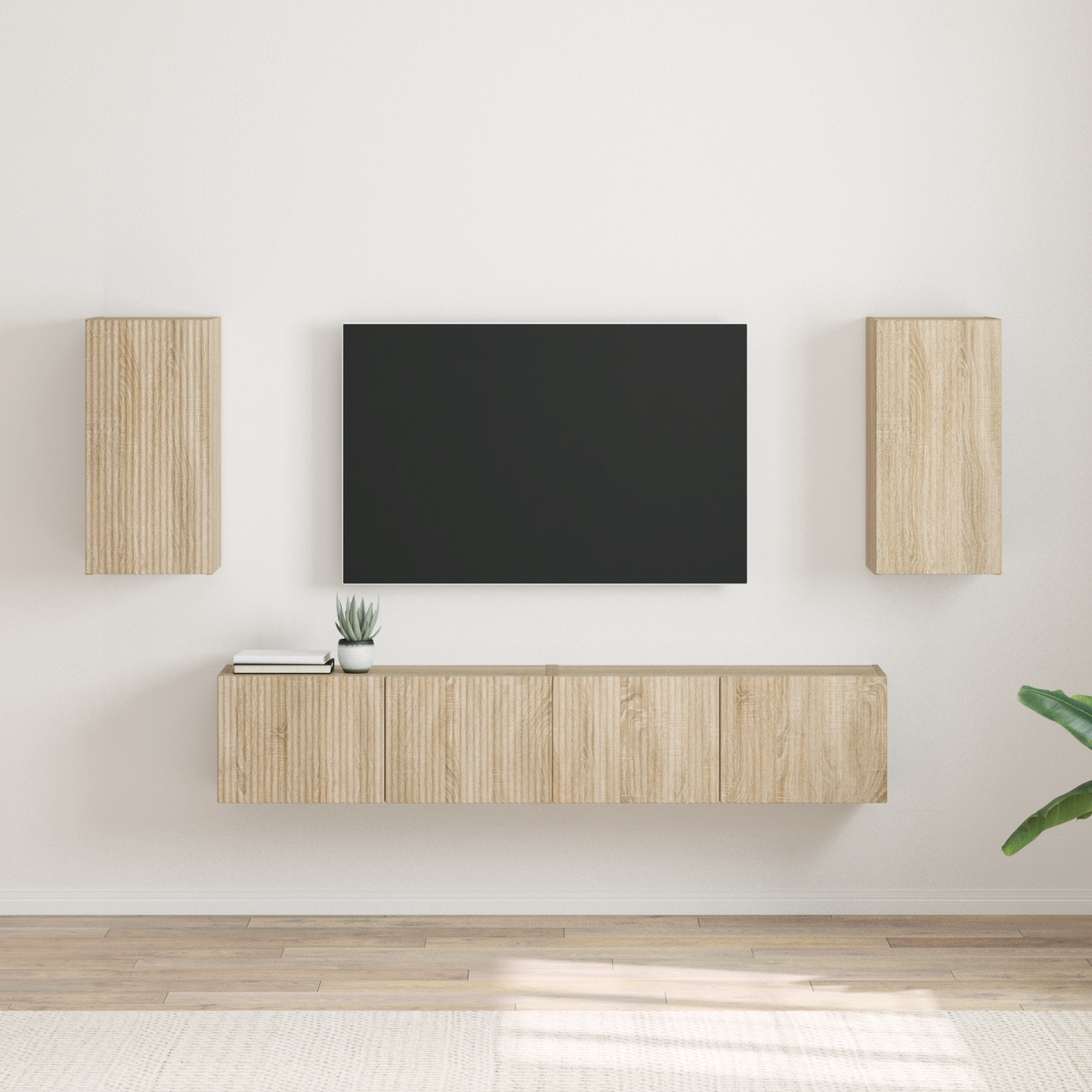 TV Wall Cabinet 2 pcs Sonoma 30 x 31 x 60 cm Engineered Wood