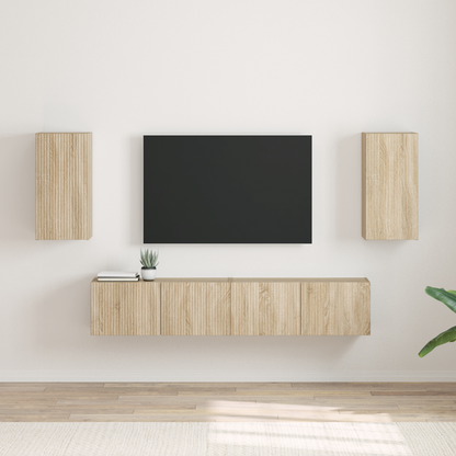 TV Wall Cabinet 2 pcs Sonoma 30 x 31 x 60 cm Engineered Wood