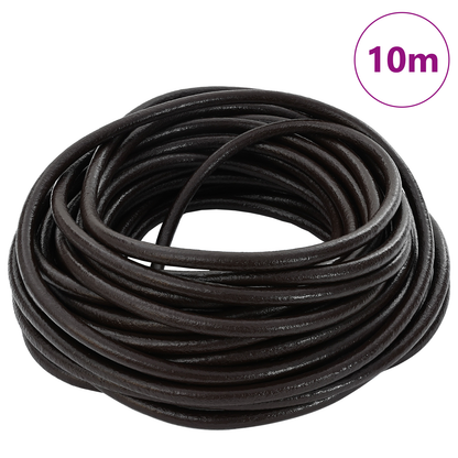 Leather Cord Dark Brown Ø5 mm x 10 m Leather
