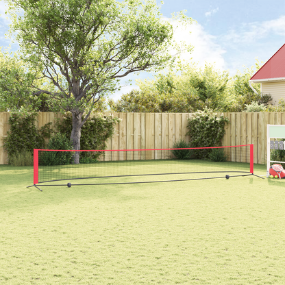 Tennis Net Folding Black and Red 595 x 90.5 x 87 cm Polyester