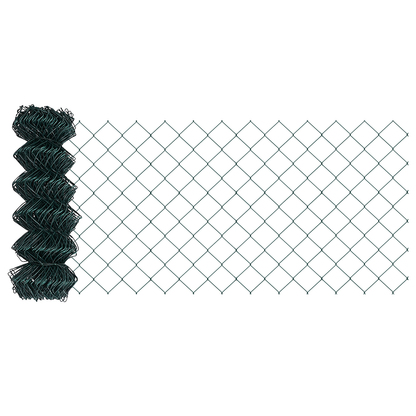 Chain Link Fence 25 x 0.4 m Steel Green