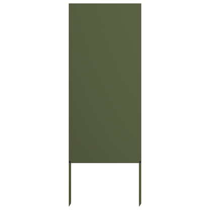 Garden Privacy Screen Olive green 50 x 140 cm Cold-rolled steel