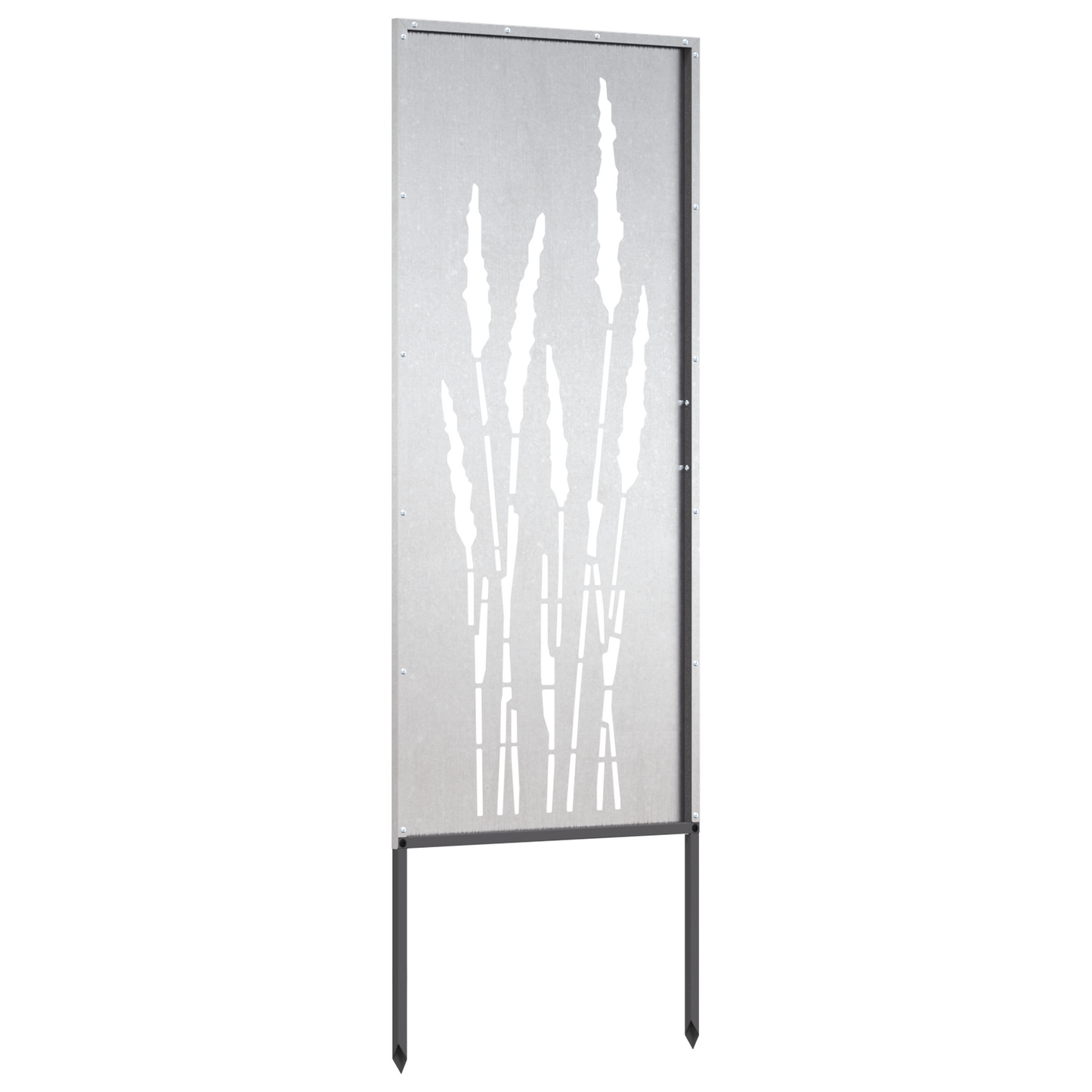 Garden Privacy Screen Floral Silver 50 x 140 cm Stainless steel