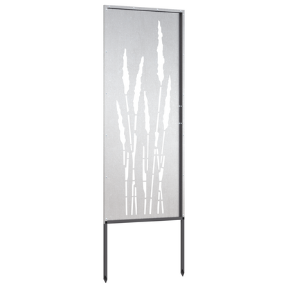 Garden Privacy Screen Floral Silver 50 x 140 cm Stainless steel