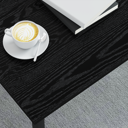 Coffee Table Black Oak 100 x 100 x 45 cm Engineered Wood
