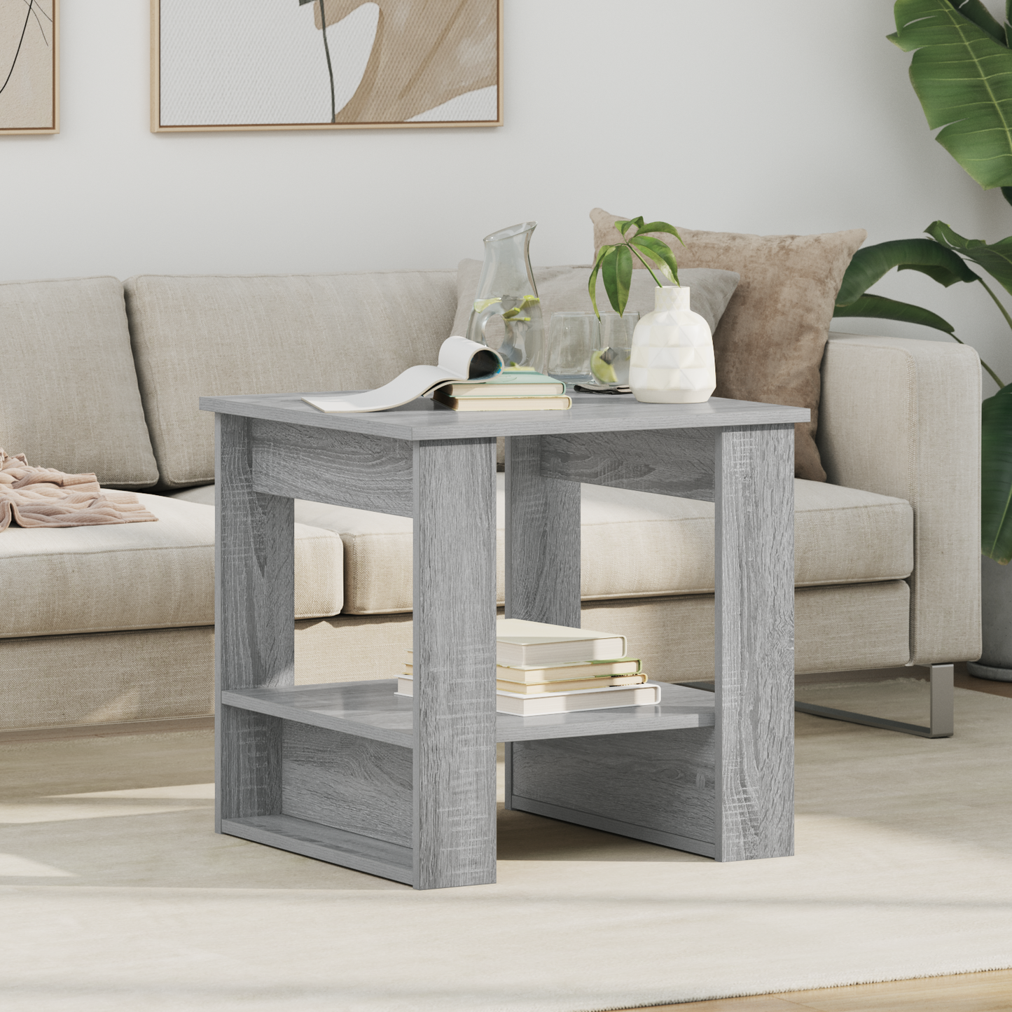 Coffee Table Grey Sonoma 51 x 50 x 50 cm Engineered Wood