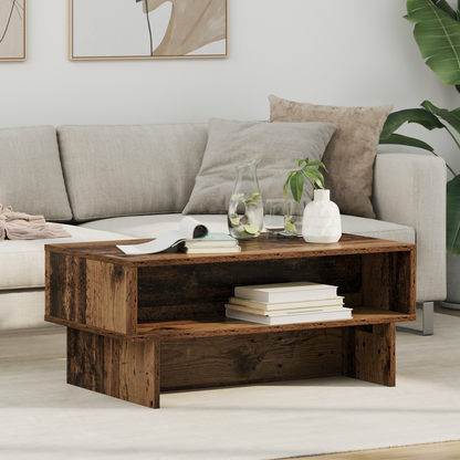 Coffee Table Old Wood 80 x 46 x 35 cm Engineered Wood