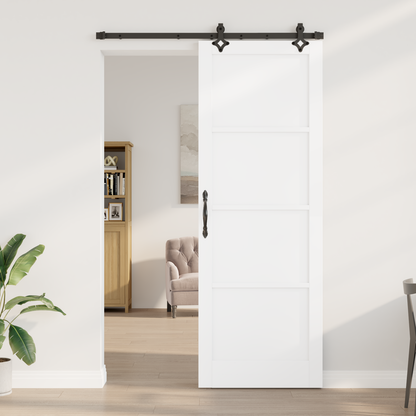Sliding Door ORKDAL White 83 x 232 cm Solid Pine Wood