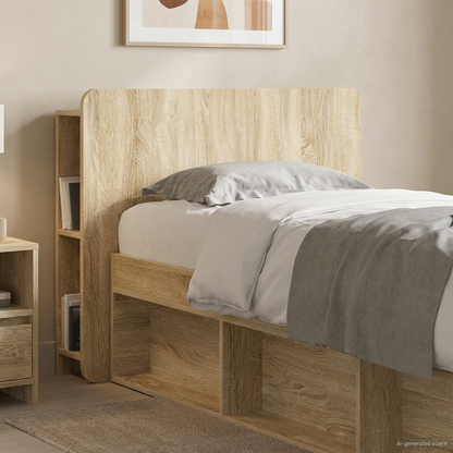 Headboard Cabinet with Storage Sonoma Oak Engineered Wood