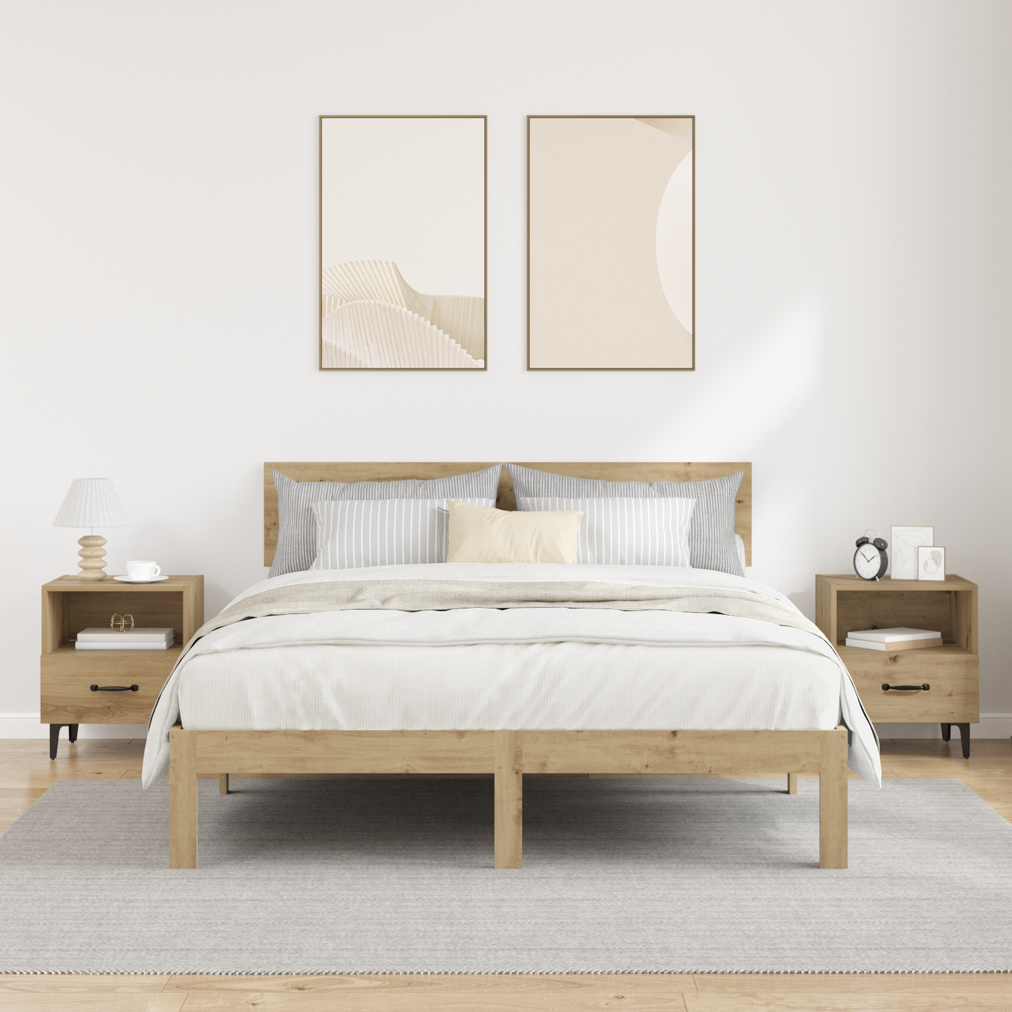 Bedside Cabinet with Drawer 2 pcs Artisan Oak 40 x 35 x 47.5 cm