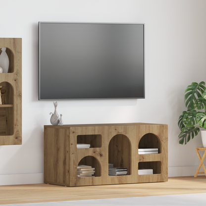 TV Cabinet ELST 80 x 35 x 40 cm Artisan Oak Engineered Wood