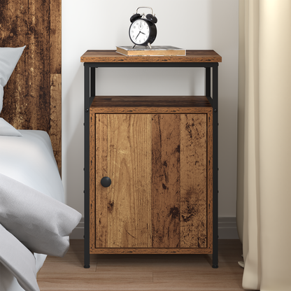 Bedside Cabinet with Drawer Old wood Engineered Wood