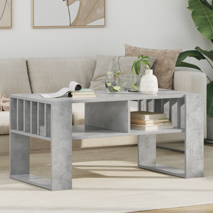Coffee Table Concrete Grey 92 x 49.5 x 45 cm Engineered Wood