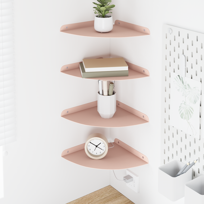 Floating Shelf with Shelf 4 pcs Pink 24 x 24 x 2 cm