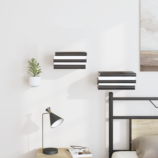 Floating Shelf with Shelf 4 pcs White 6 x 10.8 x 6.6 cm