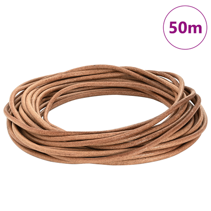 Leather Cord Brown Ø4 mm x 50 m Leather