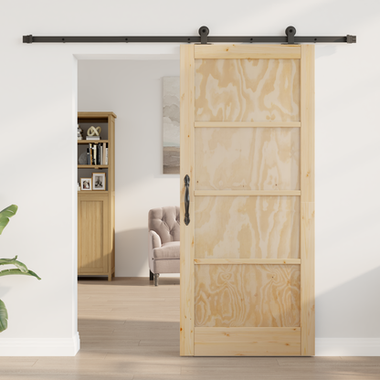 Sliding Door ORKDAL Natural 86 x 198.5 cm Solid Pine Wood