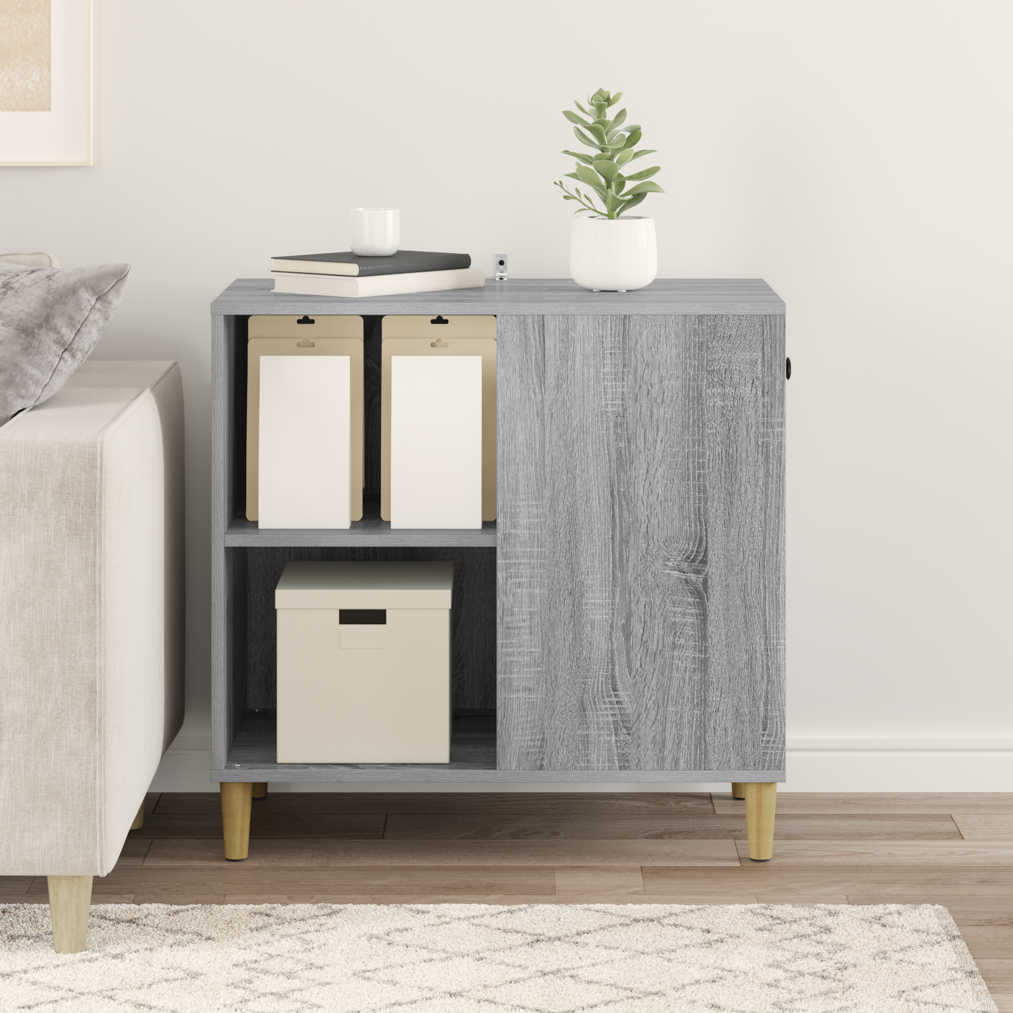 Cat House Grey Sonoma 72 x 42.5 x 70 cm Engineered Wood