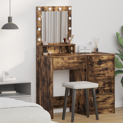 Dressing Table Smoked Oak 50 x 41 x 135 cm Engineered Wood