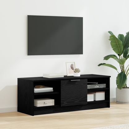 TV Cabinet Black Oak 102 x 35 x 36.5 cm Engineered Wood