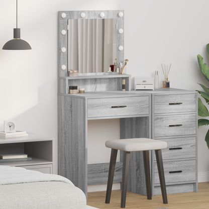Dressing Table Grey Sonoma 50 x 41 x 135 cm Engineered Wood