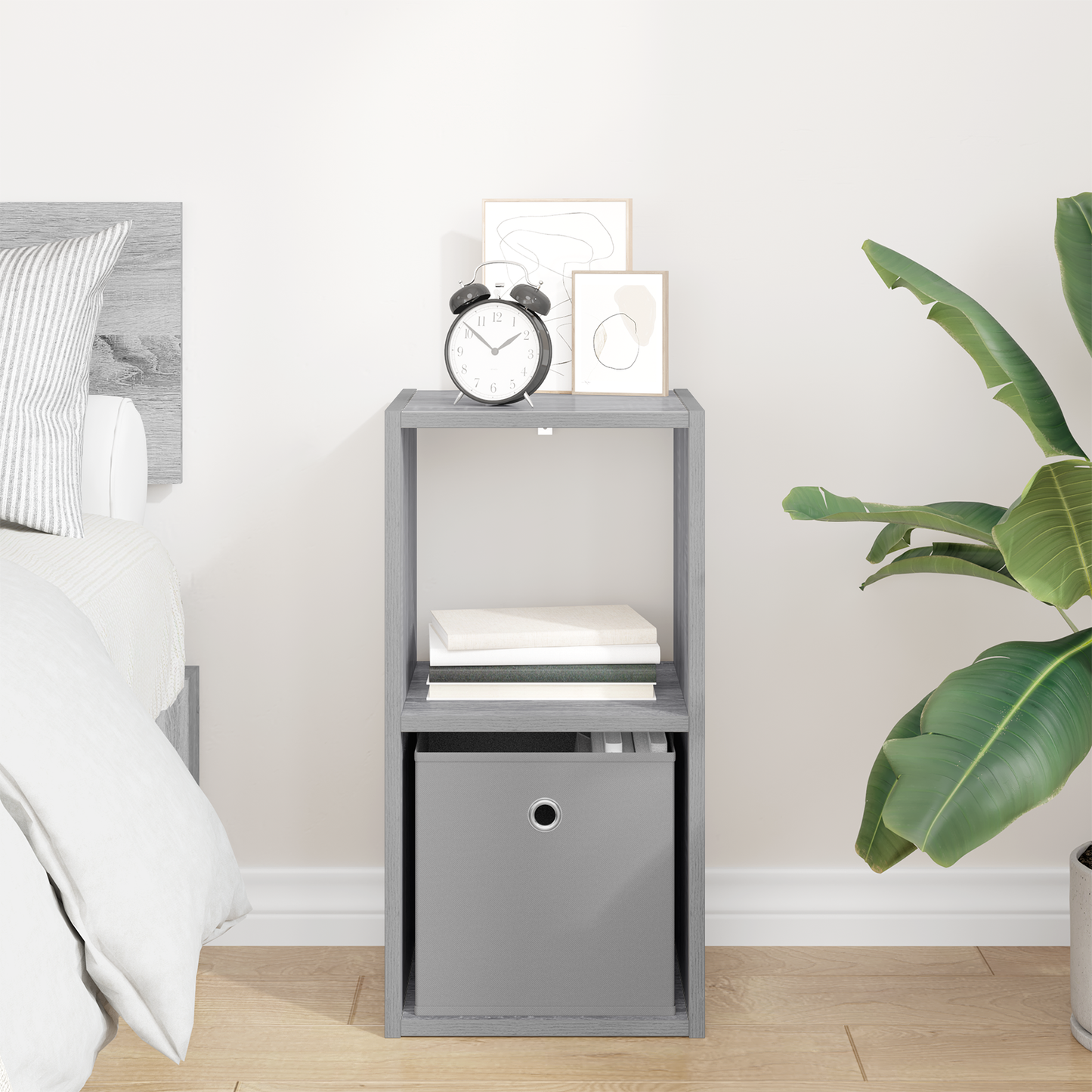 Bedside Table Grey Sonoma 30.5 x 27 x 59.5 cm Engineered Wood