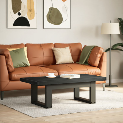 Coffee Table NOAIN Black 119 x 60 x 40 cm Solid Pine Wood