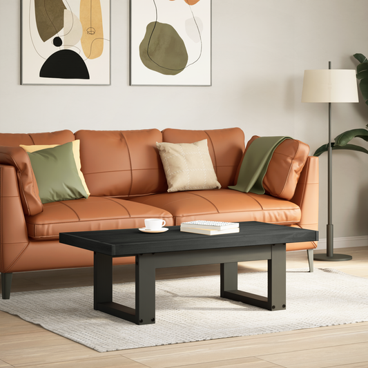 Coffee Table NOAIN Black 119 x 60 x 40 cm Solid Pine Wood