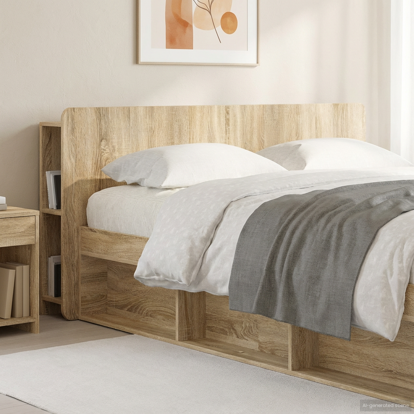 Headboard Cabinet with Storage Sonoma Oak Engineered Wood