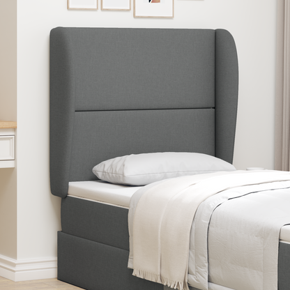 Headboard Ear Dim Grey 80 x 23 x 6 cm Fabric