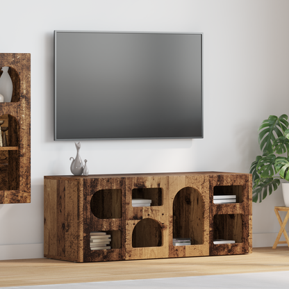 TV Cabinet ELST 100 x 35 x 40 cm Old Wood Engineered Wood