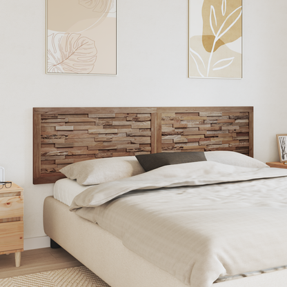 Bed Headboard Natural Solid Teak Wood