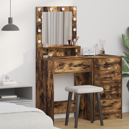 Dressing Table Smoked Oak 50 x 41 x 135 cm Engineered Wood