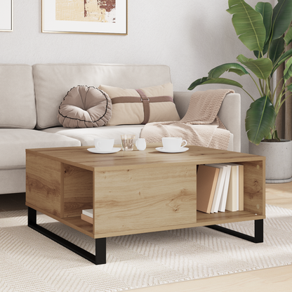 Coffee Table Artisan Oak 80 x 80 x 36.5 cm Engineered Wood