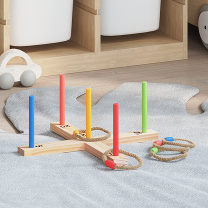 Ring Toss Game Set Multicolour 41 x 41 x 16 cm Solid Pine Wood