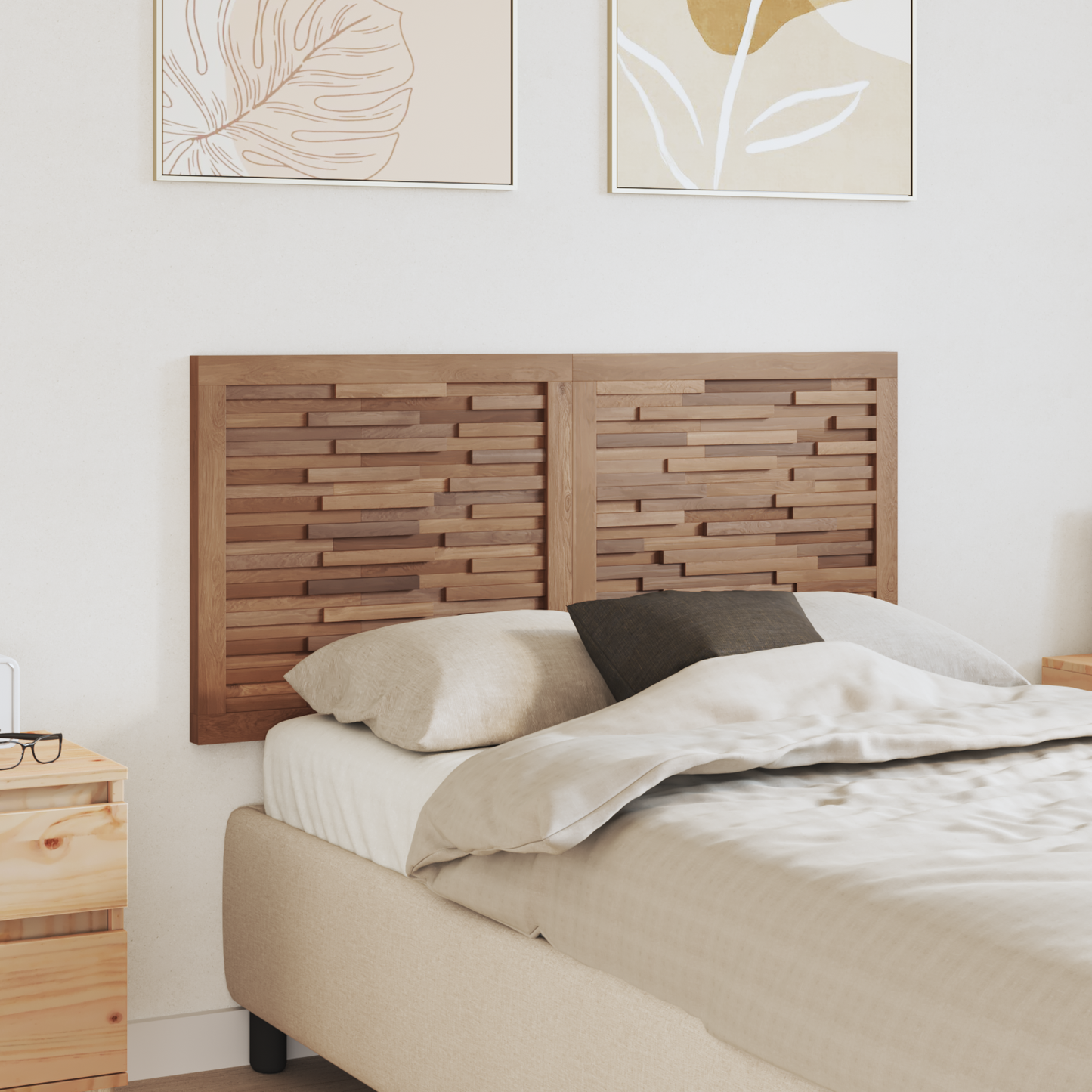 Bed Headboard Natural Solid Teak Wood