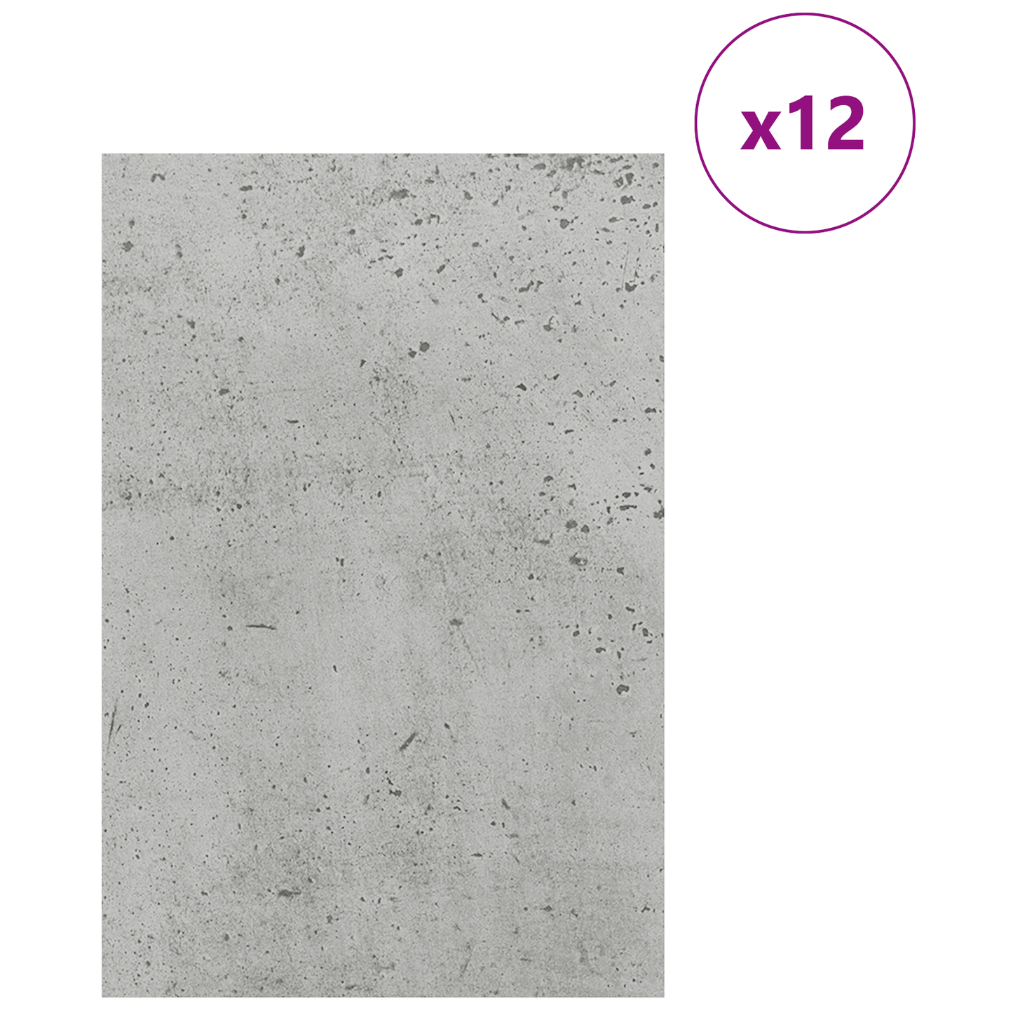 Decor Panels 12 pcs Concrete Grey 40 x 60 x 0.27 cm