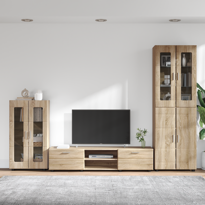 TV Cabinet Set FLORIN 3 pcs Sonoma Oak Engineered Wood
