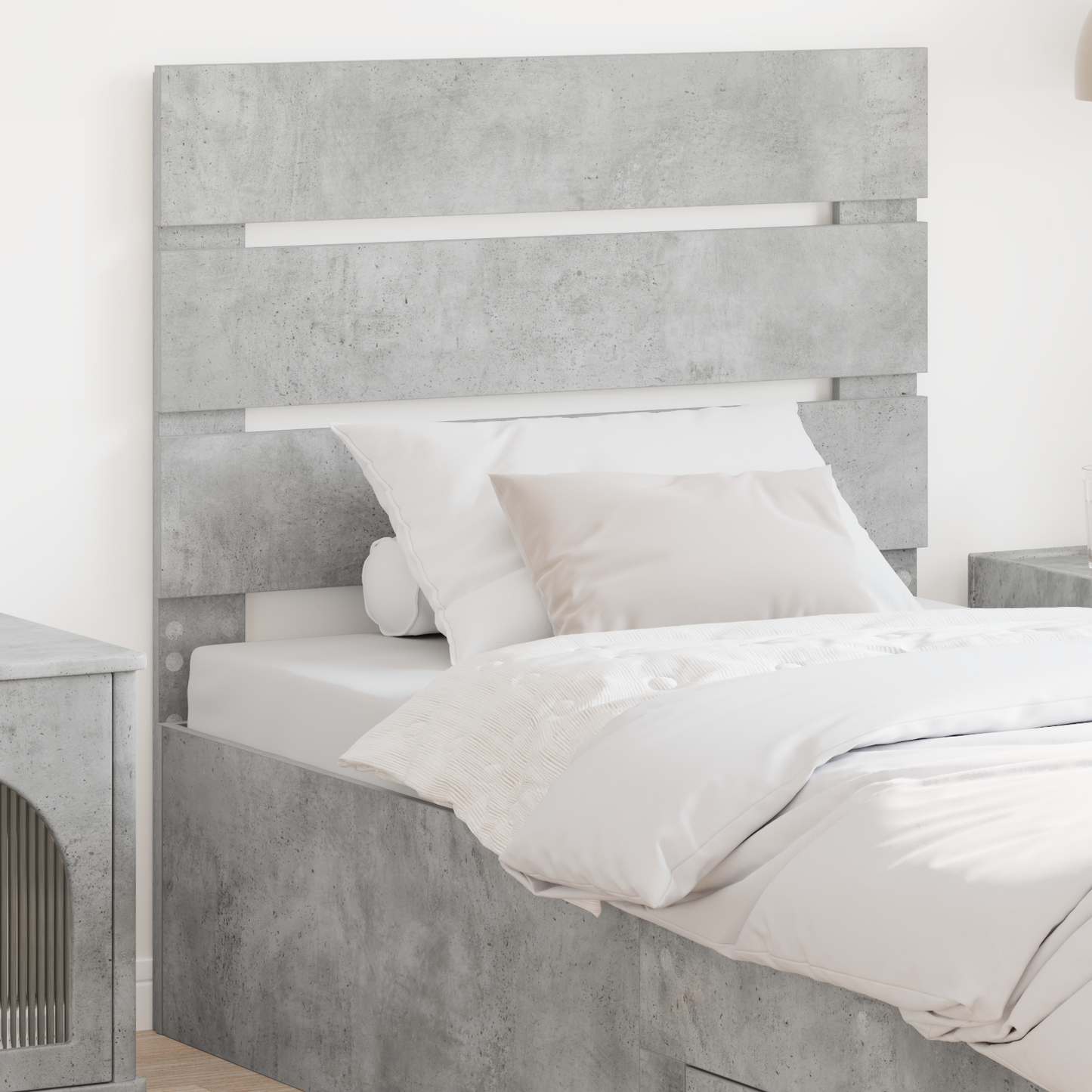 Headboard Concrete Grey Engineered Wood