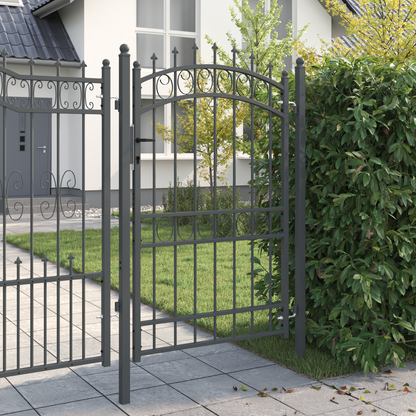Fence Gate with Spikes EMMEN 200 x 100 cm Powder-coated steel