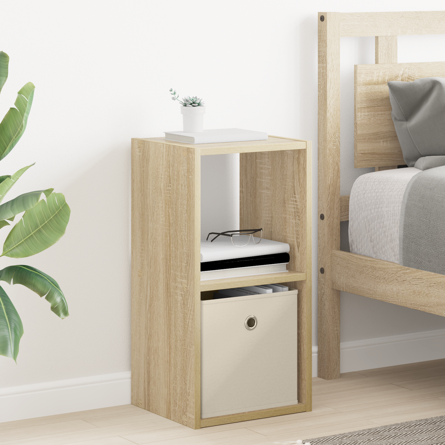 Bedside Table Sonoma Oak 30.5 x 27 x 59.5 cm Engineered Wood