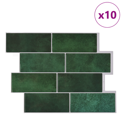 Decorative Stickers 10 pcs Dark Green 29 x 21 cm