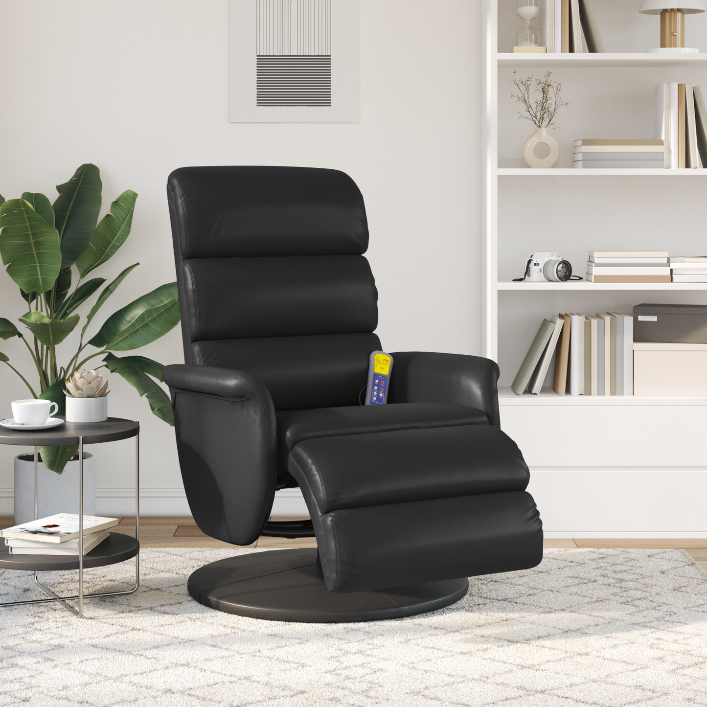 Massage Recliner Chair Black 71 x 98 x 106 cm Faux Leather