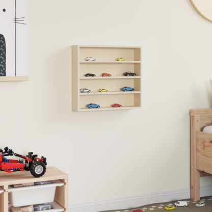 Wall Display Case Beige 40 x 8.5 x 37 cm Engineered Wood