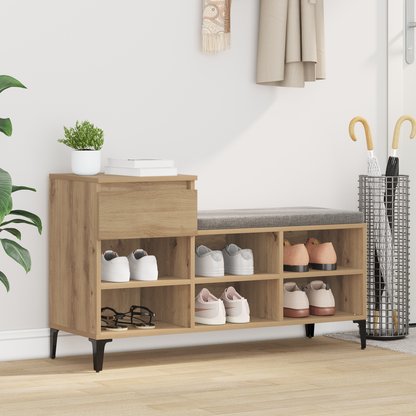 Shoe Cabinet Artisan oak 102 x 36 x 60 cm Engineered wood