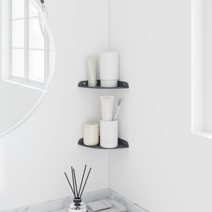 Floating Shelf with Shelf 2 pcs Anthracite 15 x 15 x 2 cm