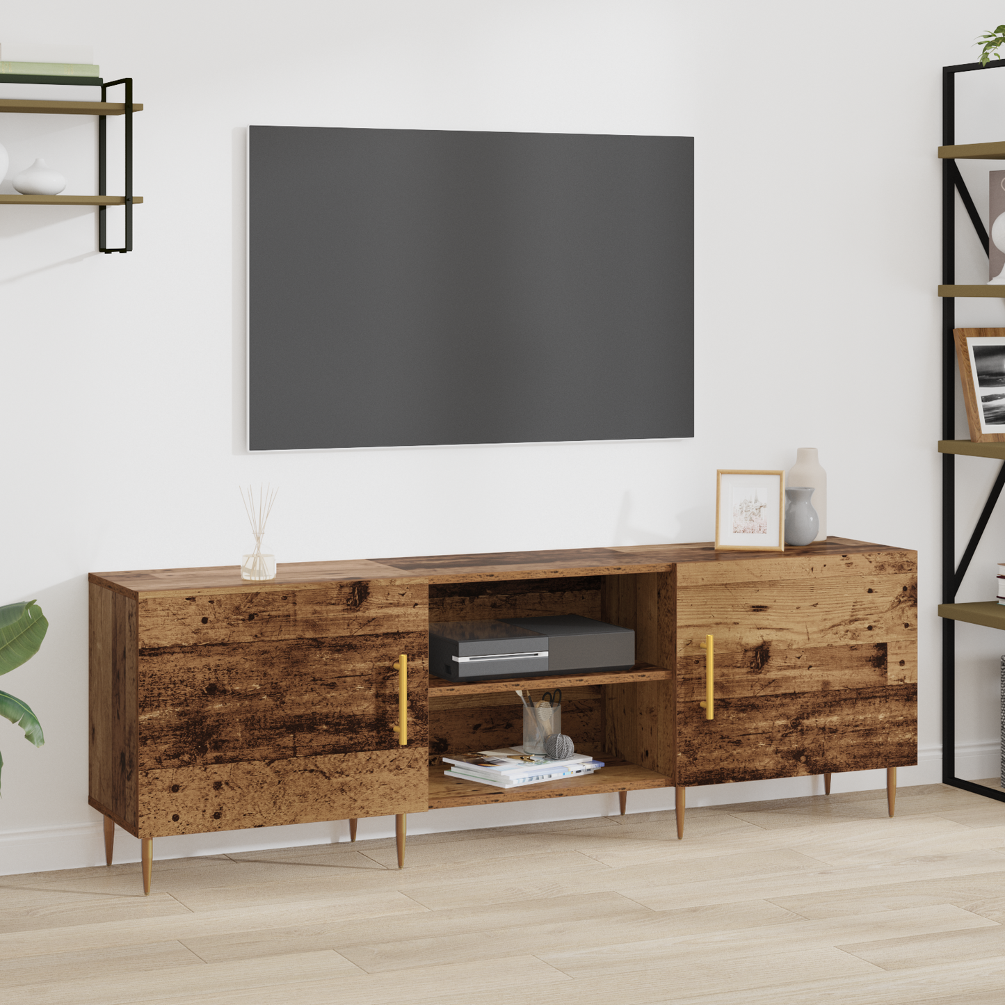 TV Cabinet Old wood 150 x 30 x 50 cm Engineered wood