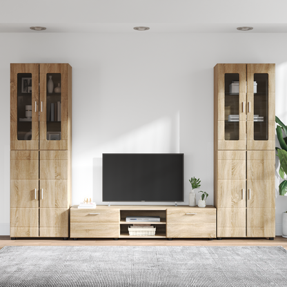 TV Cabinet Set FLORIN 3 pcs Sonoma Oak Engineered Wood